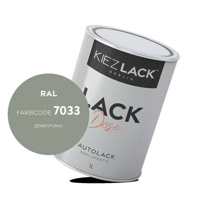 Kiezlack 1K Autolack Lackdose Basislack spritzfertig RAL 7033 ZEMENTGRAU