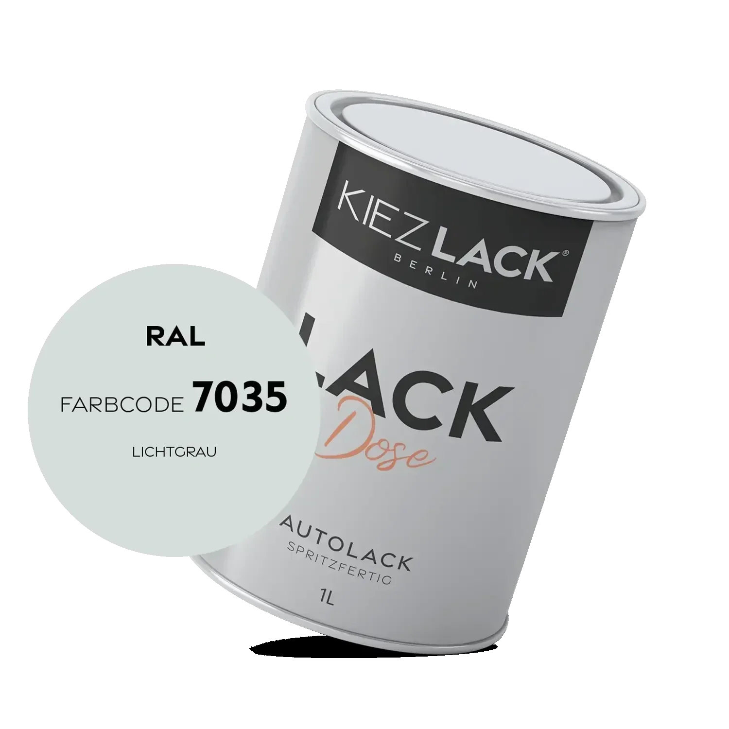 Kiezlack 1K Autolack Lackdose Basislack spritzfertig RAL 7035 LICHTGRAU