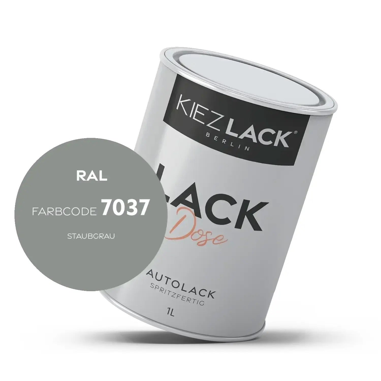 Kiezlack 1K Autolack Lackdose Basislack spritzfertig RAL 7037 STAUBGRAU
