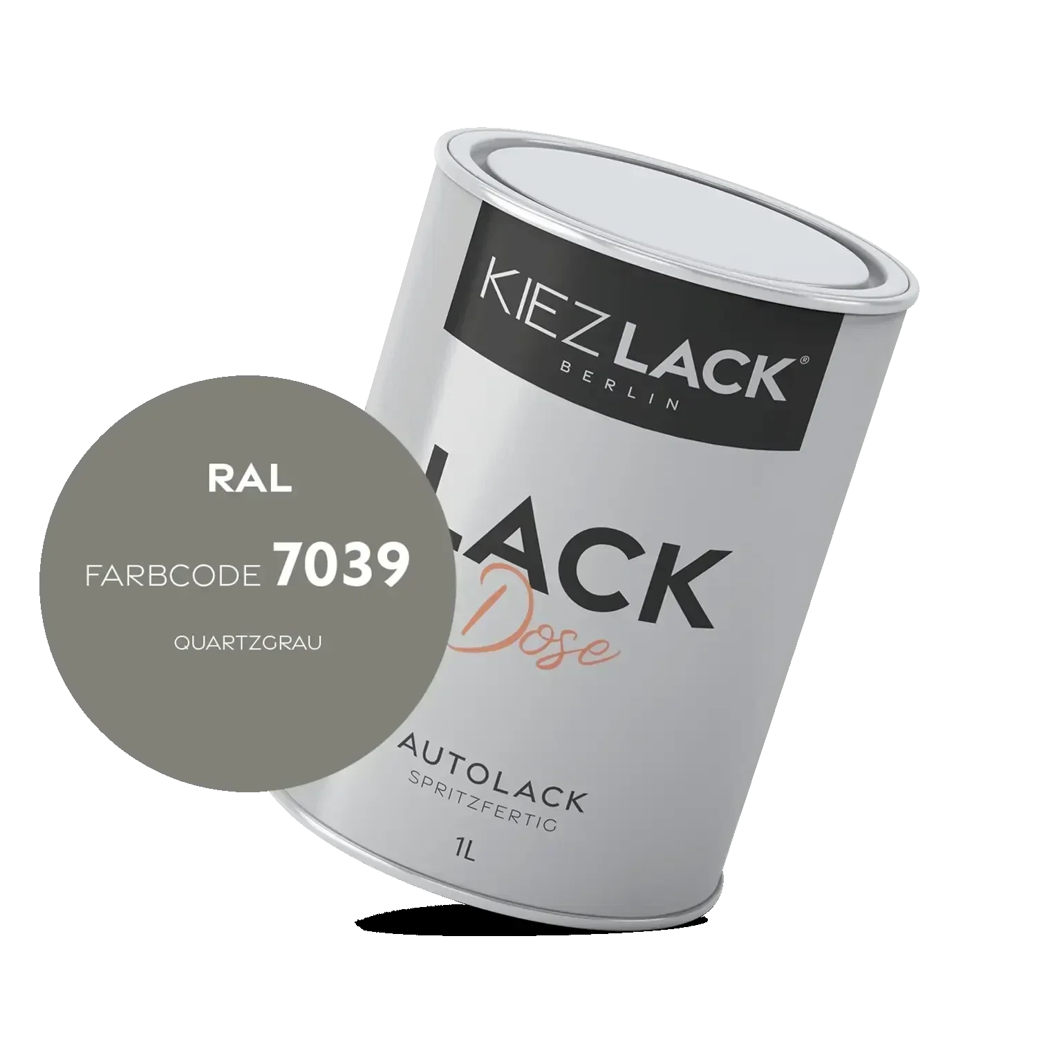 Kiezlack 1K Autolack Lackdose Basislack spritzfertig RAL 7039 QUARTZGRAU