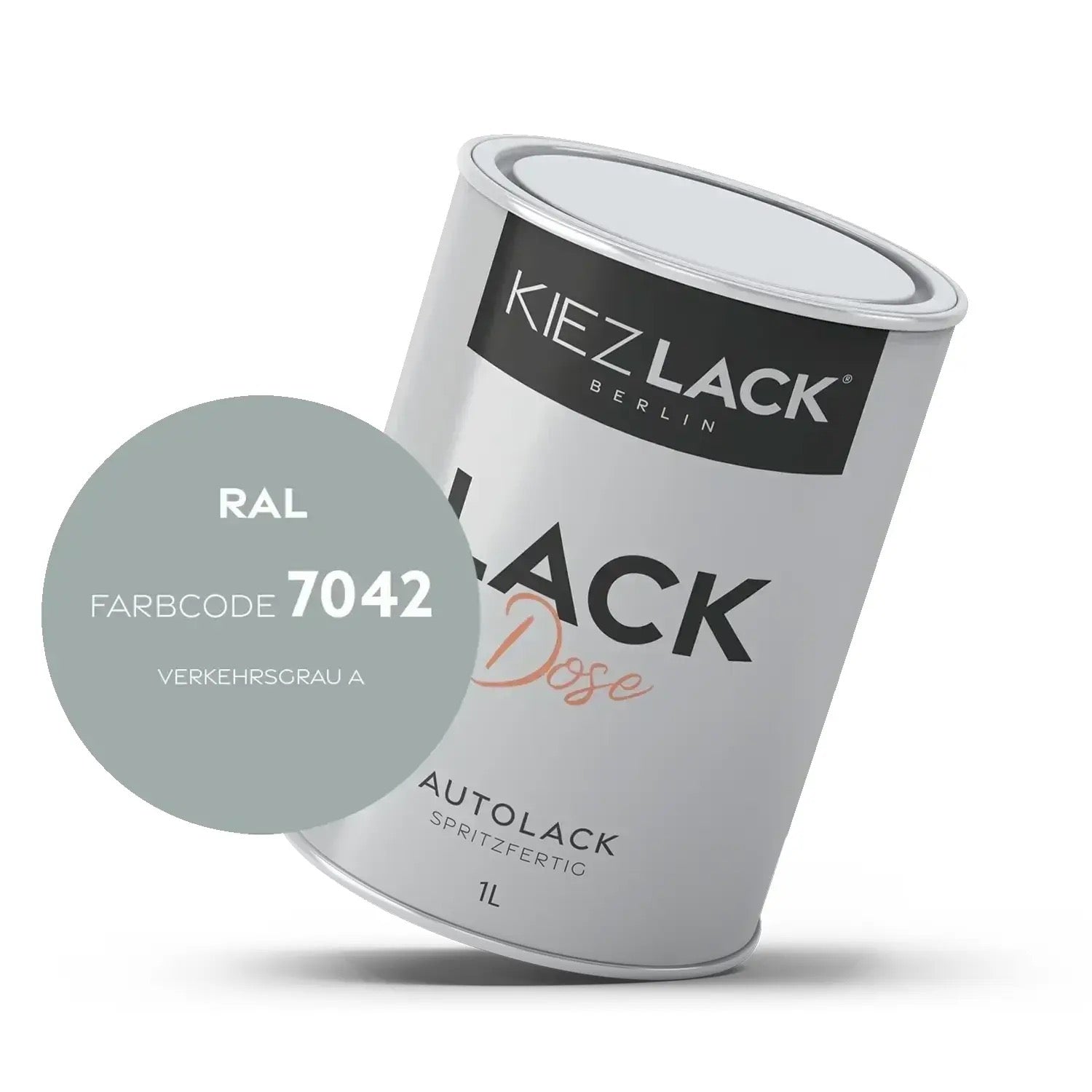 Kiezlack 1K Autolack Lackdose Basislack spritzfertig RAL 7042 VERKEHRSGRAU A