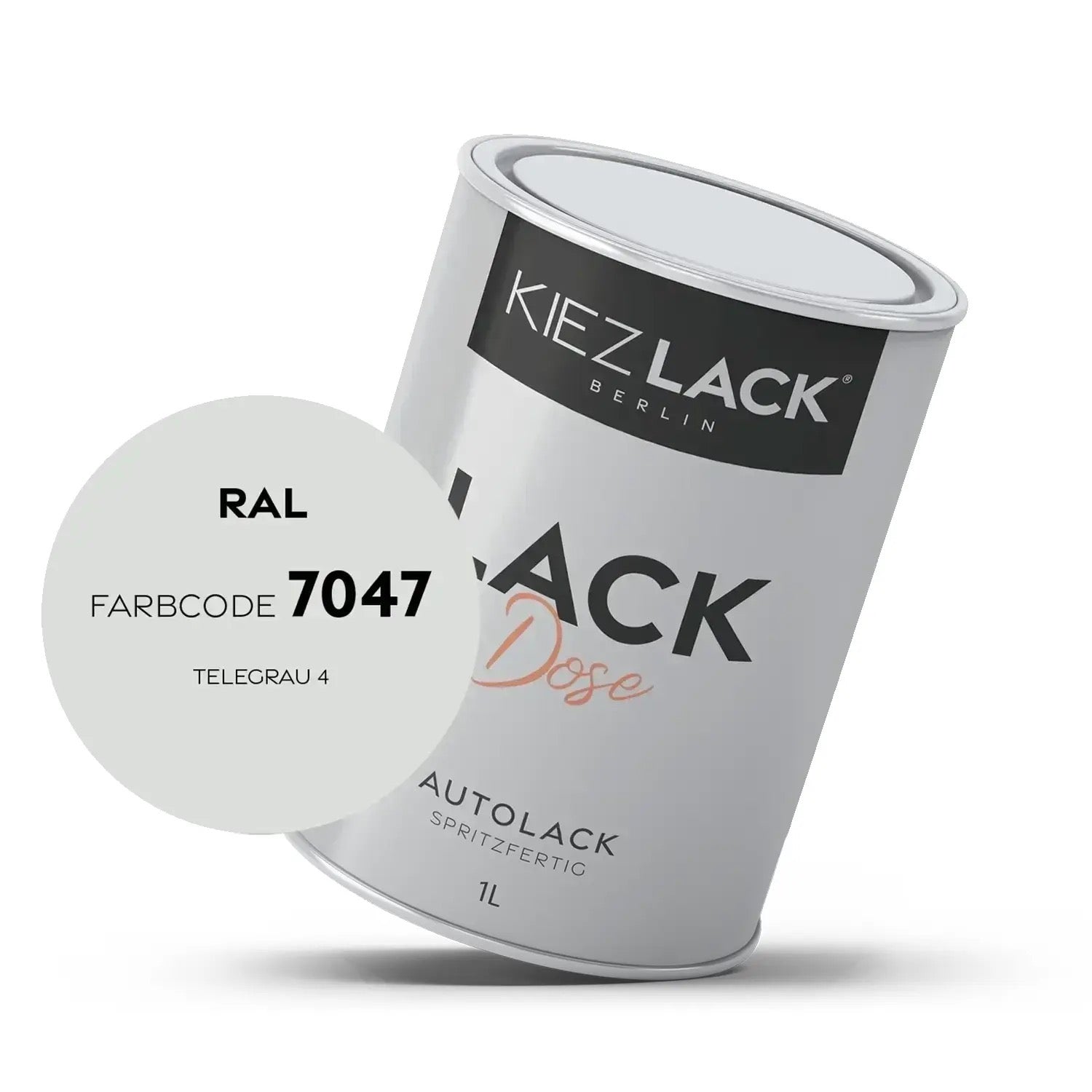 Kiezlack 1K Autolack Lackdose Basislack spritzfertig RAL 7047 TELEGRAU 4