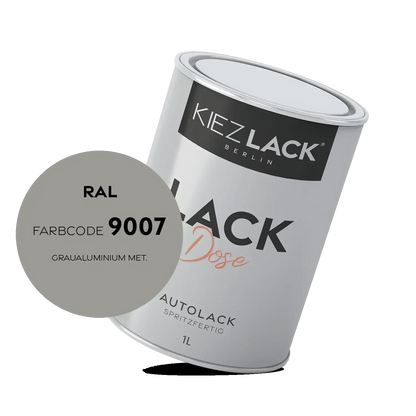 Kiezlack 1K Autolack Lackdose Basislack spritzfertig RAL 9007 GRAUALUMINIUM MET.