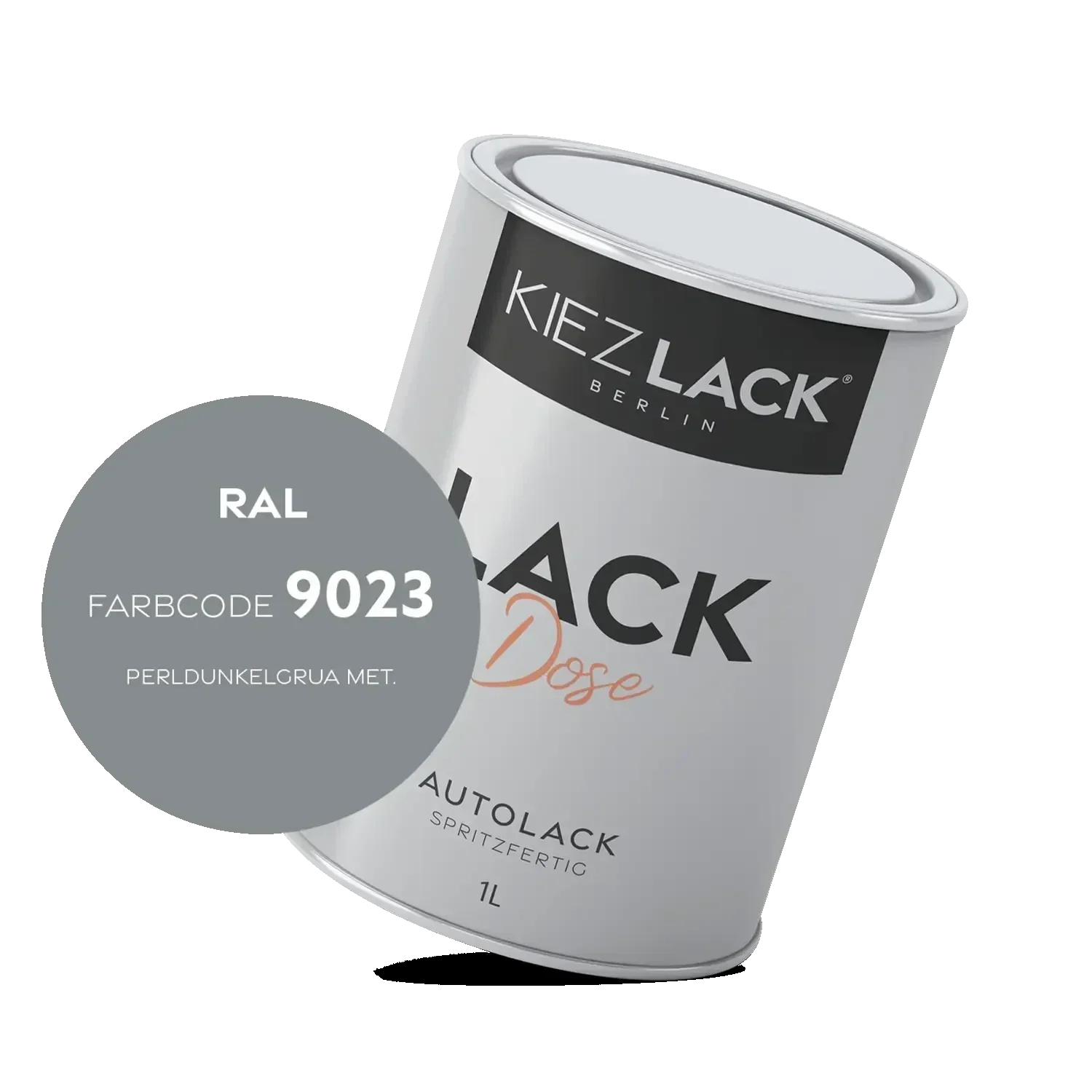 Kiezlack 1K Autolack Lackdose Basislack spritzfertig RAL 9023 PERLDUNKELGRUA MET.