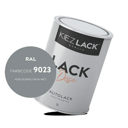 Kiezlack 1K Autolack Lackdose Basislack spritzfertig RAL 9023 PERLDUNKELGRUA MET.