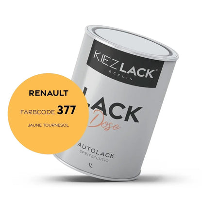 Kiezlack 1K Autolack Lackdose Basislack spritzfertig Renault 377 JAUNE TOURNESOL