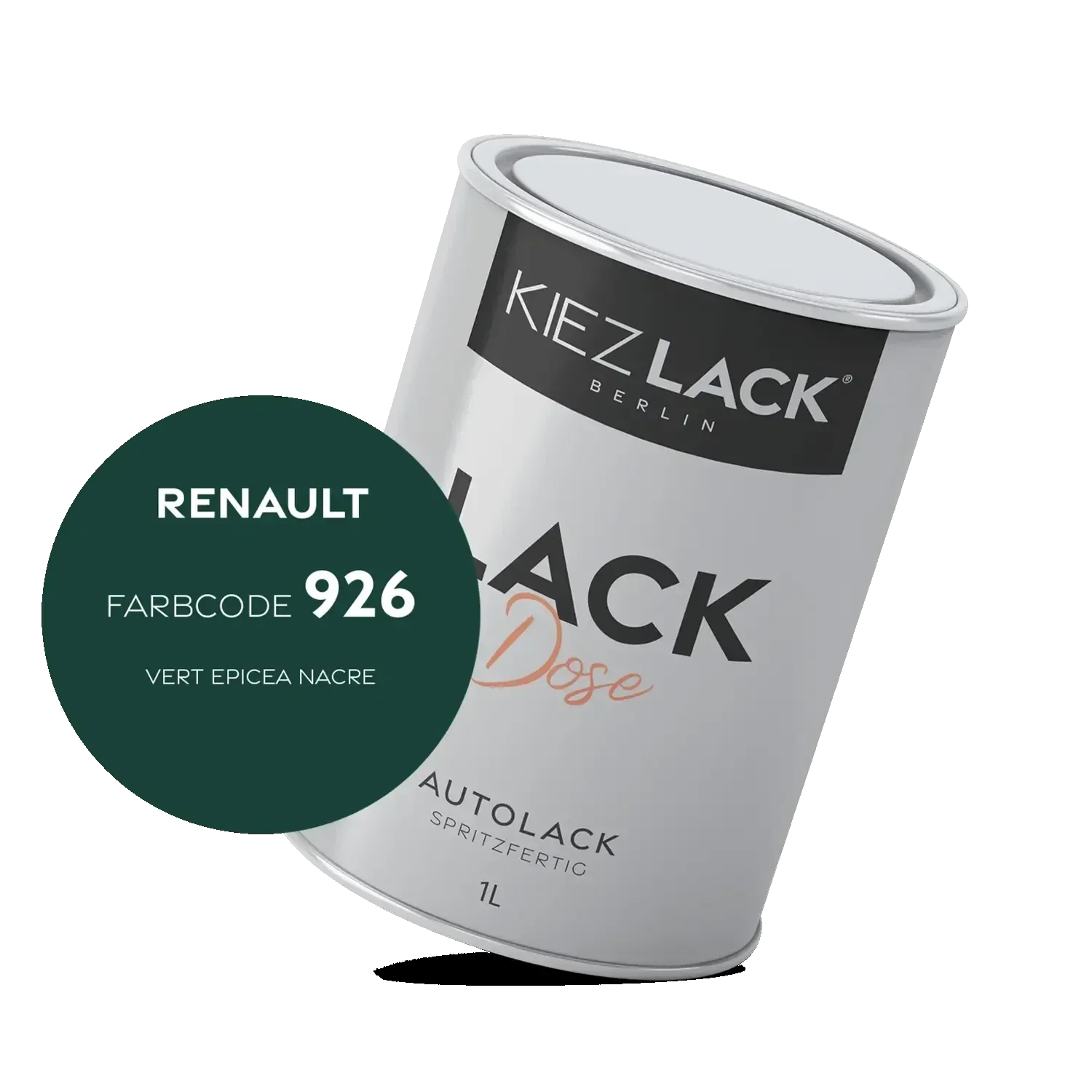 Kiezlack 1K Autolack Lackdose Basislack spritzfertig Renault 926 VERT EPICEA NACRE