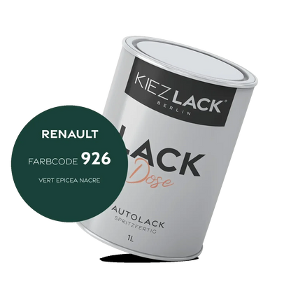 Kiezlack 1K Autolack Lackdose Basislack spritzfertig Renault 926 VERT EPICEA NACRE