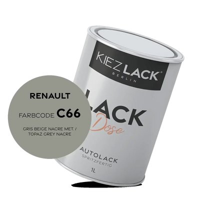 Kiezlack 1K Autolack Lackdose Basislack spritzfertig Renault C66 GRIS BEIGE NACRE MET.