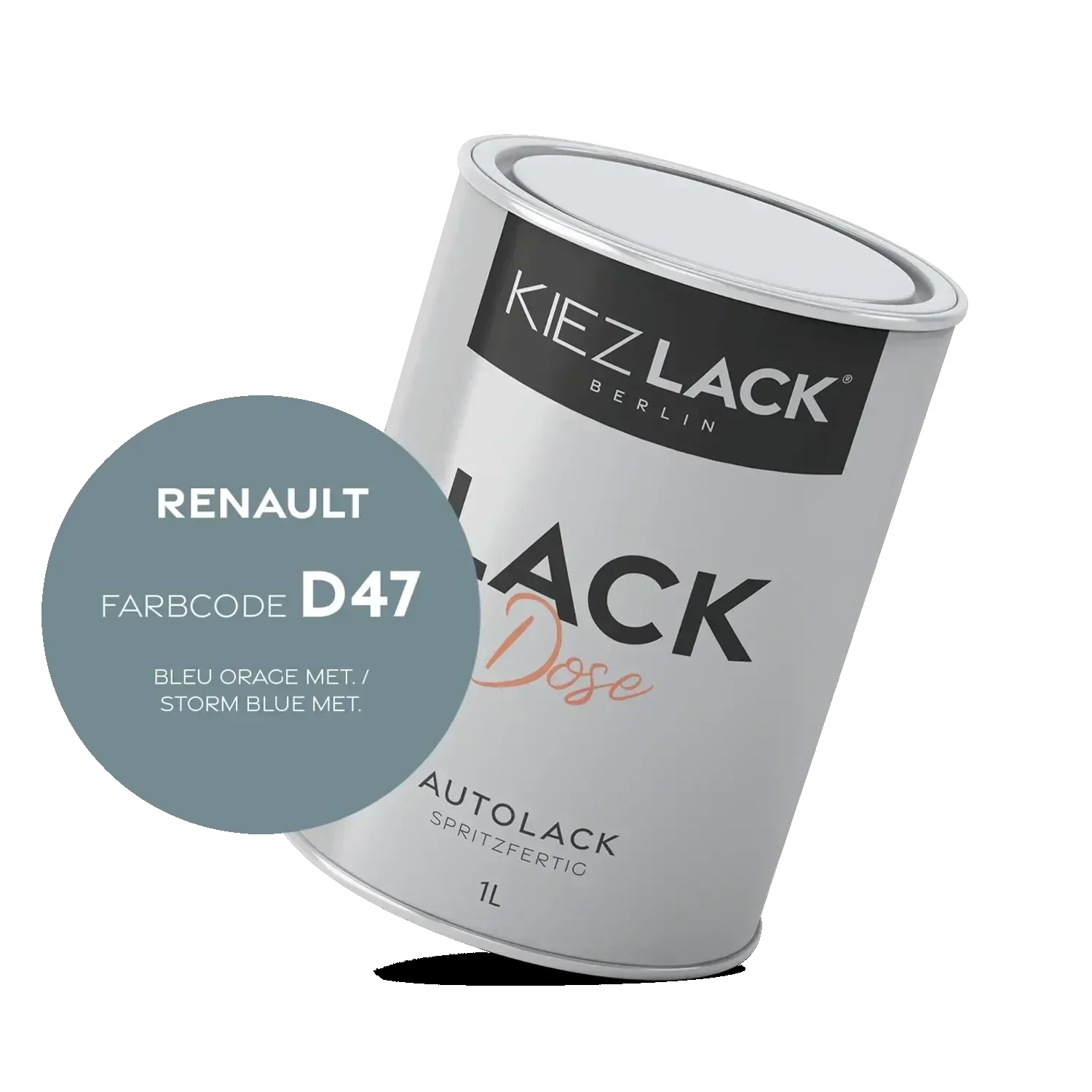 Kiezlack 1K Autolack Lackdose Basislack spritzfertig Renault D47 BLEU ORAGE MET.