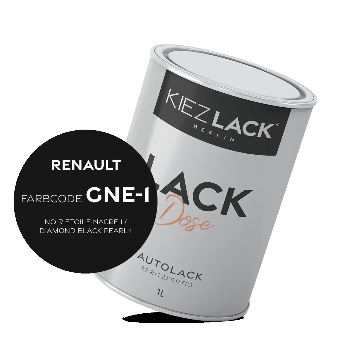 Kiezlack 1K Autolack Lackdose Basislack spritzfertig Renault GNE NOIR ETOILE NACRE
