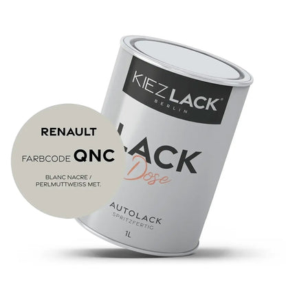 Kiezlack 1K Autolack Lackdose Basislack spritzfertig Renault QNC BLANC NACRE