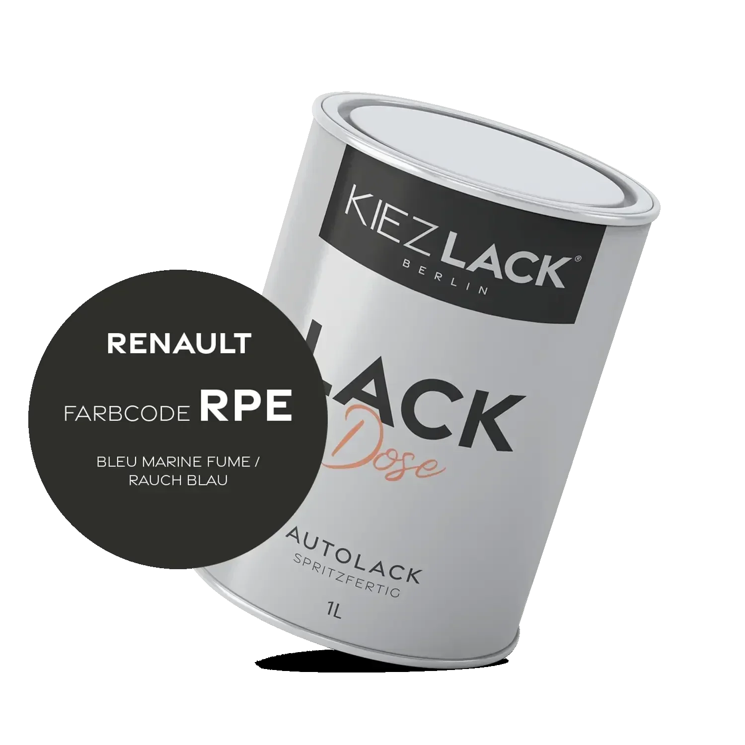 Kiezlack 1K Autolack Lackdose Basislack spritzfertig Renault RPE BLEU MARINE FUME