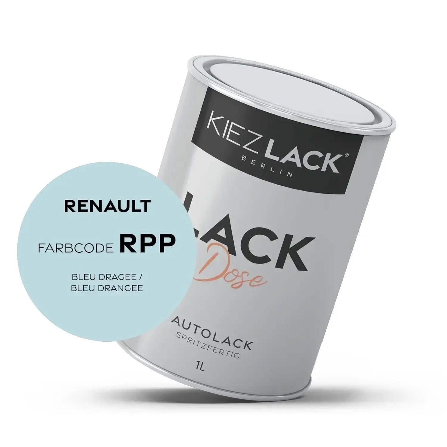 Kiezlack 1K Autolack Lackdose Basislack spritzfertig Renault RPR BLEU COSMOS NACRE