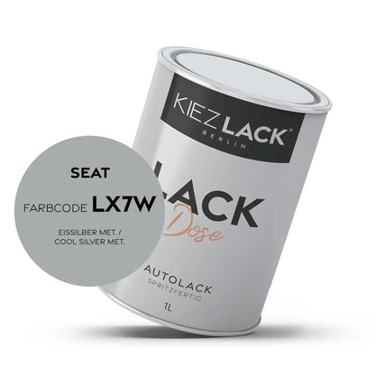 Kiezlack 1K Autolack Lackdose Basislack spritzfertig Seat LX7W EISSILBER MET.