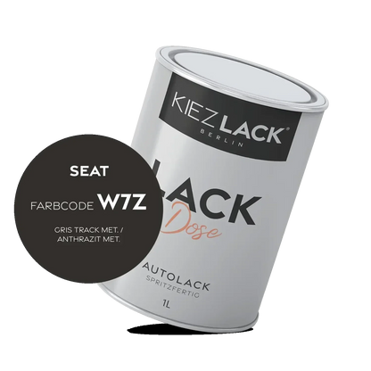 Kiezlack 1K Autolack Lackdose Basislack spritzfertig Seat W7Z GRIS TRACK MET.