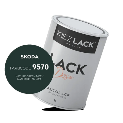 Kiezlack 1K Autolack Lackdose Basislack spritzfertig Skoda 9570 NATURE GREEN MET.