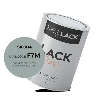 Kiezlack 1K Autolack Lackdose Basislack spritzfertig Skoda F7M BUSINESS GREY MET.