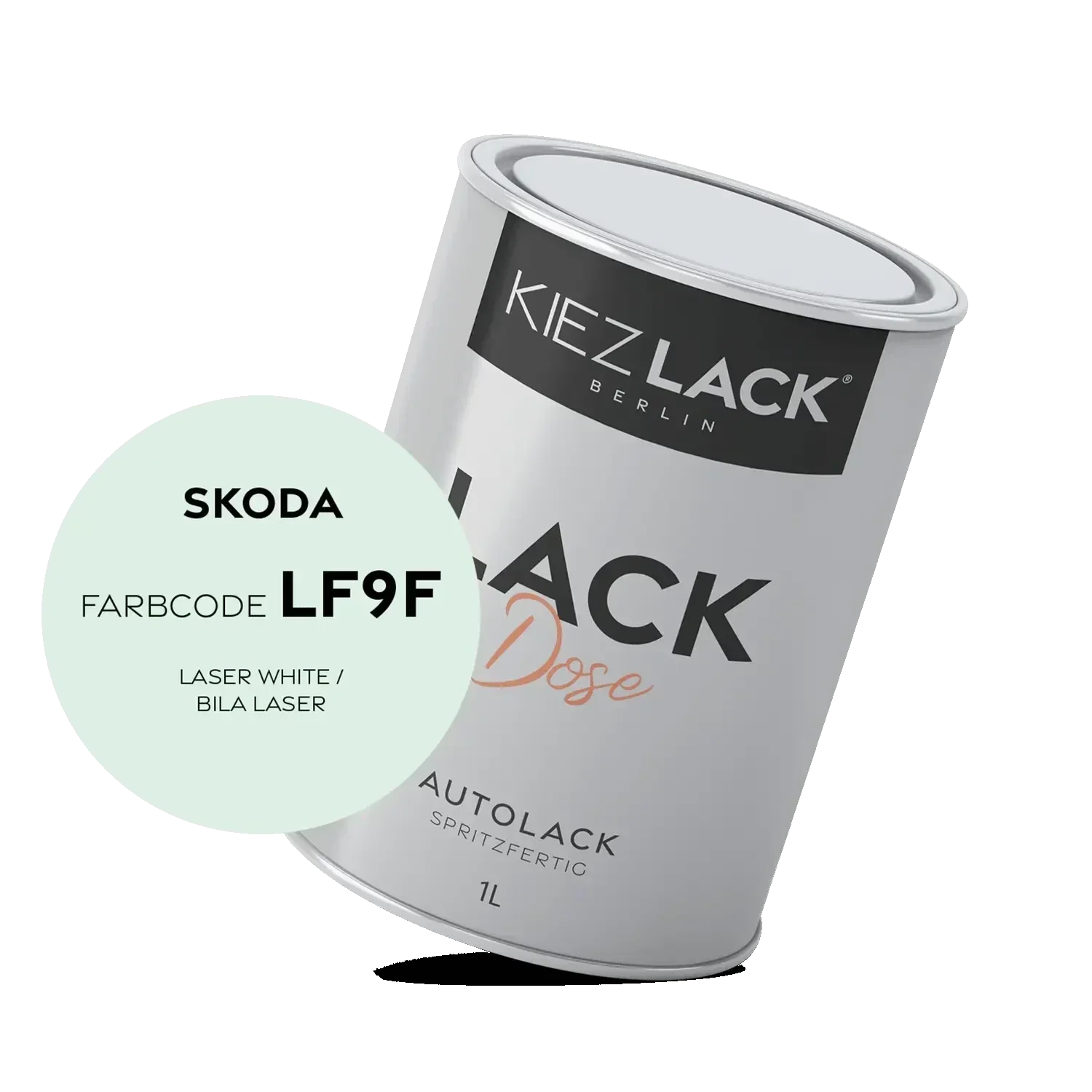 Kiezlack 1K Autolack Lackdose Basislack spritzfertig Skoda LF9F LASER WHITE