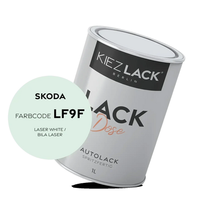 Kiezlack 1K Autolack Lackdose Basislack spritzfertig Skoda LF9F LASER WHITE