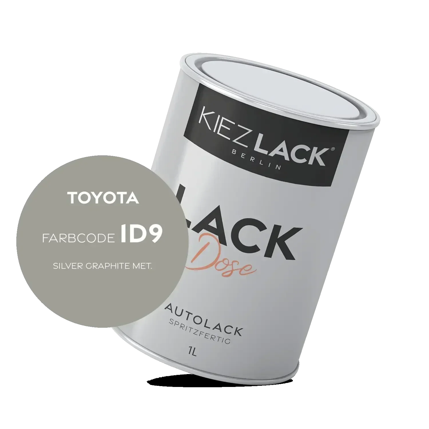 Kiezlack 1K Autolack Lackdose Basislack spritzfertig Toyota 1D9 SILVER GRAPHITE MET.