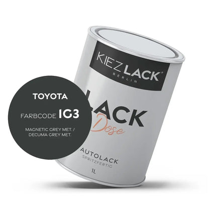Kiezlack 1K Autolack Lackdose Basislack spritzfertig Toyota 1G3 MAGNETIC GREY MET.