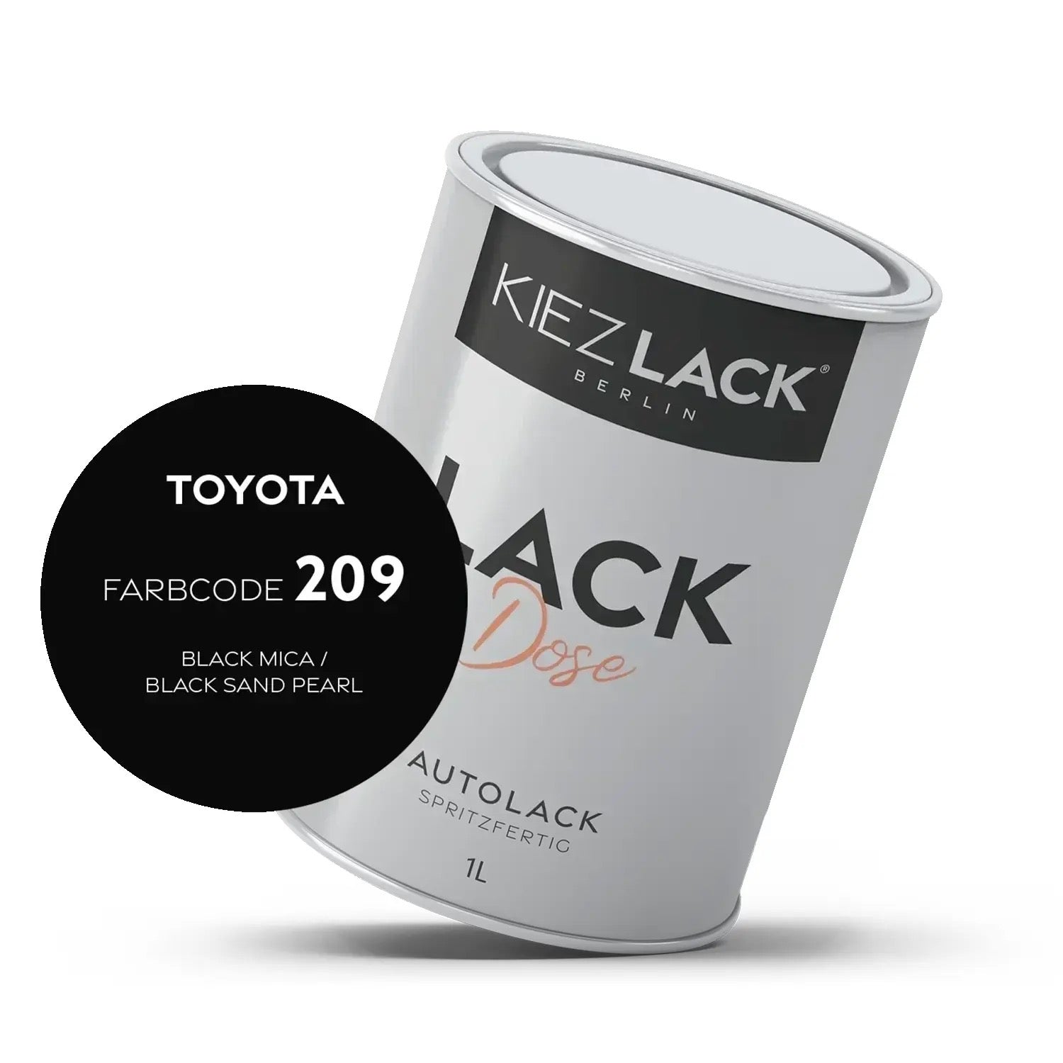 Kiezlack 1K Autolack Lackdose Basislack spritzfertig Toyota 209 BLACK MICA