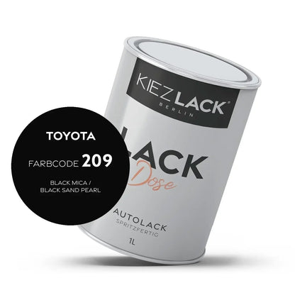 Kiezlack 1K Autolack Lackdose Basislack spritzfertig Toyota 209 BLACK MICA