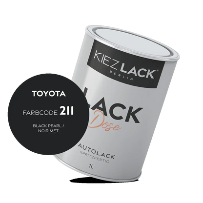 Kiezlack 1K Autolack Lackdose Basislack spritzfertig Toyota 211 BLACK PEARL