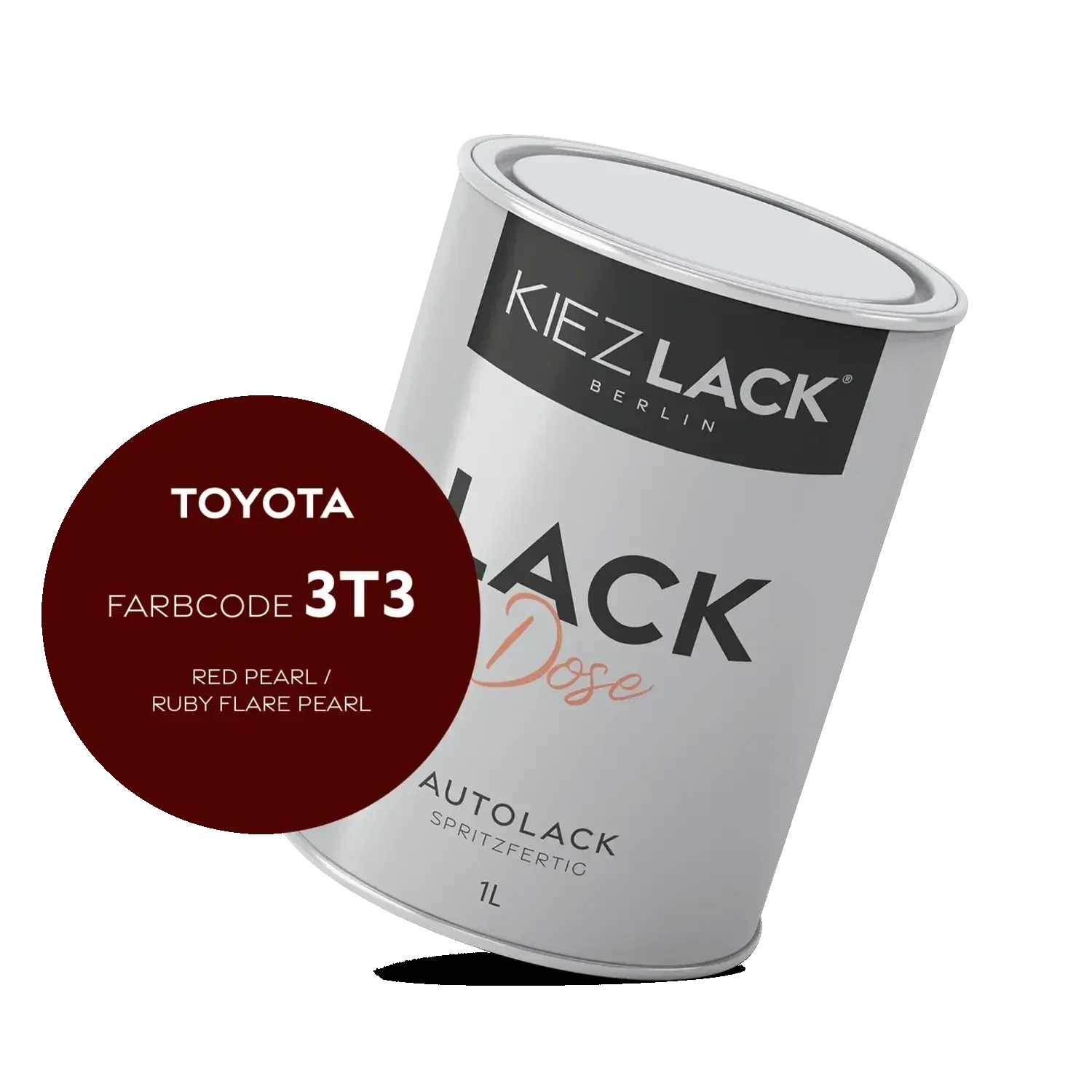 Kiezlack 1K Autolack Lackdose Basislack spritzfertig Toyota 3T3 RED PEARL
