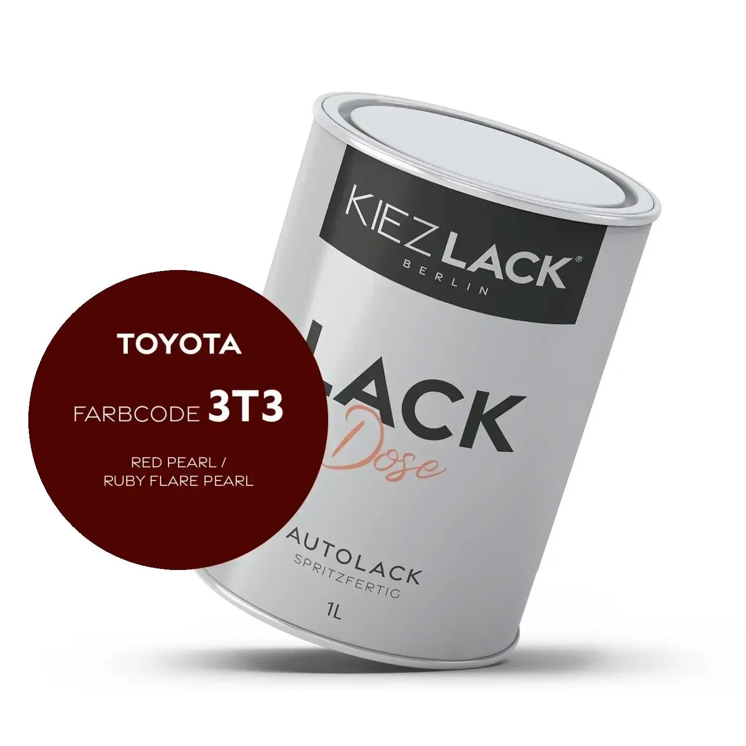 Kiezlack 1K Autolack Lackdose Basislack spritzfertig Toyota 3T3 RED PEARL