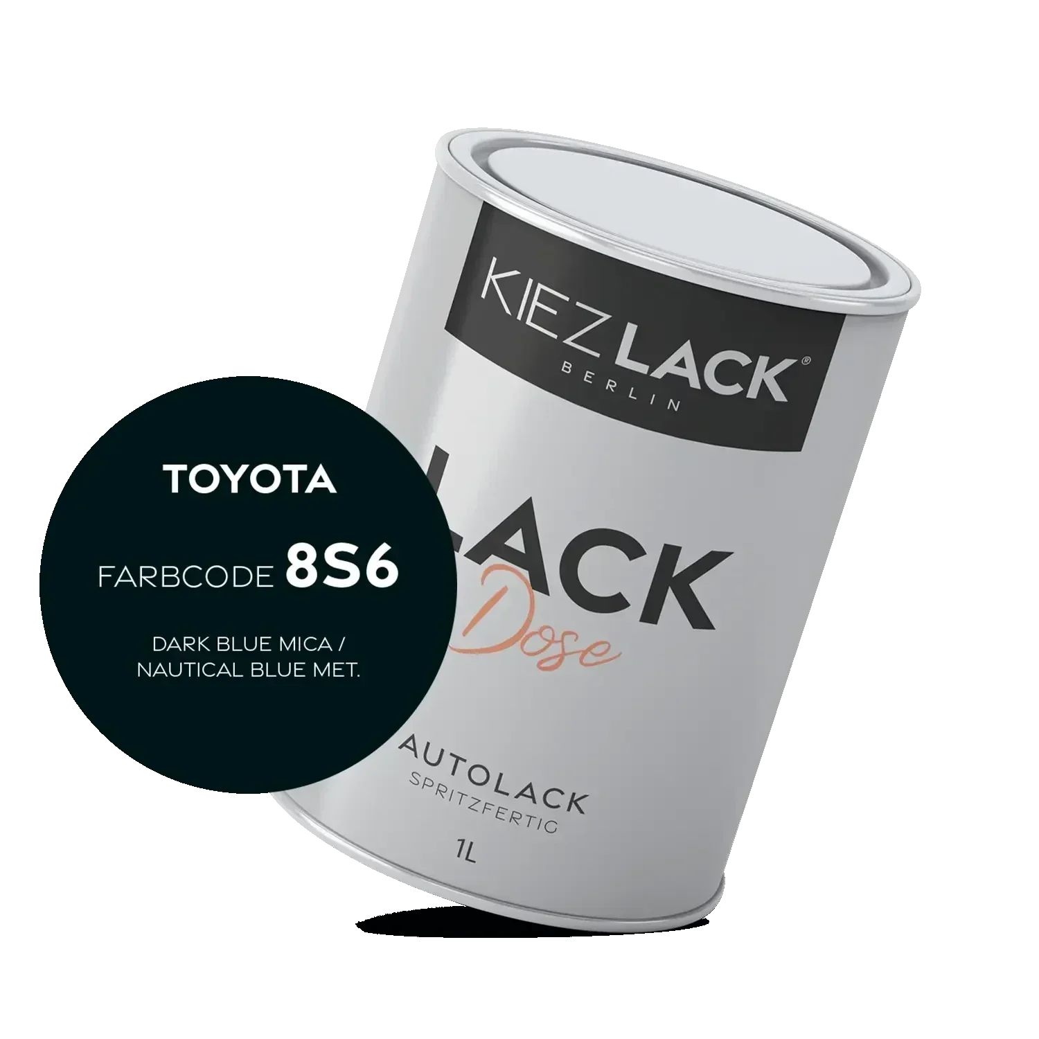 Kiezlack 1K Autolack Lackdose Basislack spritzfertig Toyota 8S6 DARK BLUE MICA