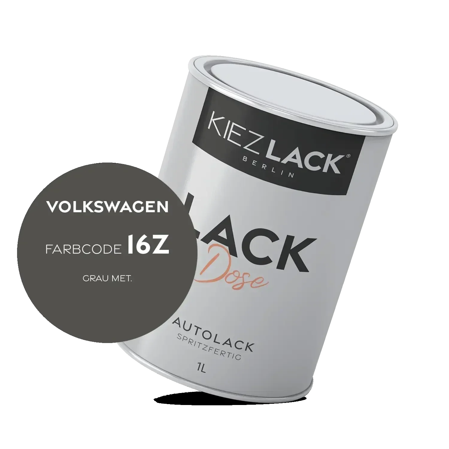 Kiezlack 1K Autolack Lackdose Basislack spritzfertig SMART EN1 NACHTSCHWARZ