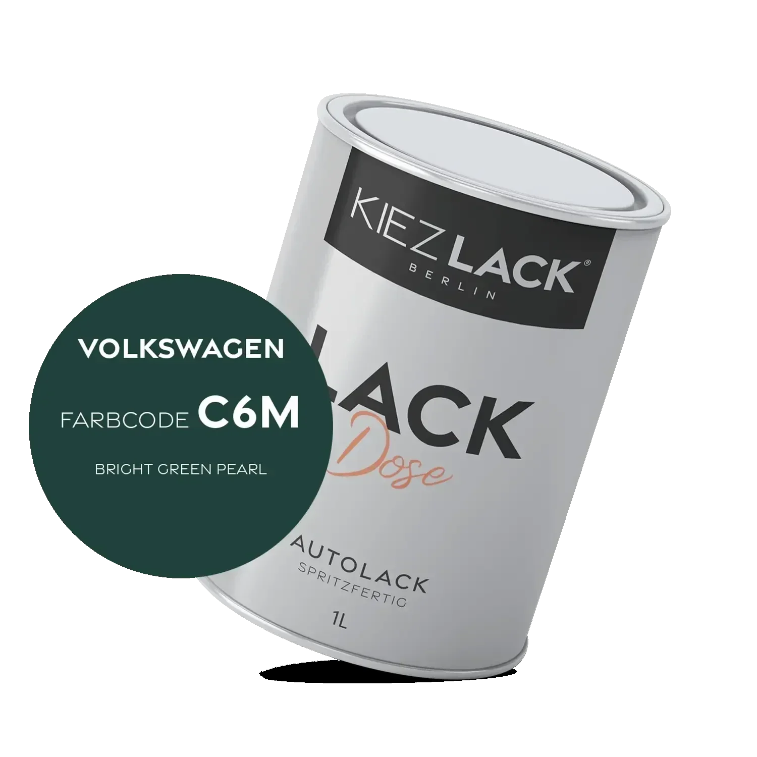 Kiezlack 1K Autolack Lackdose Basislack spritzfertig Volkswagen C6M BRIGHT GREEN PEARL