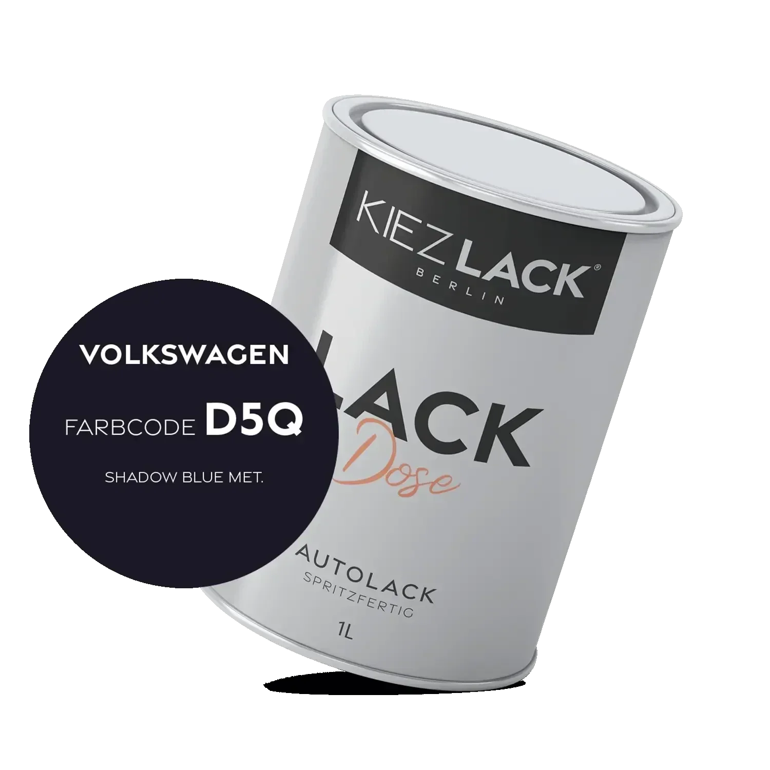 Kiezlack 1K Autolack Lackdose Basislack spritzfertig Volkswagen D5Q SHADOW BLUE MET.