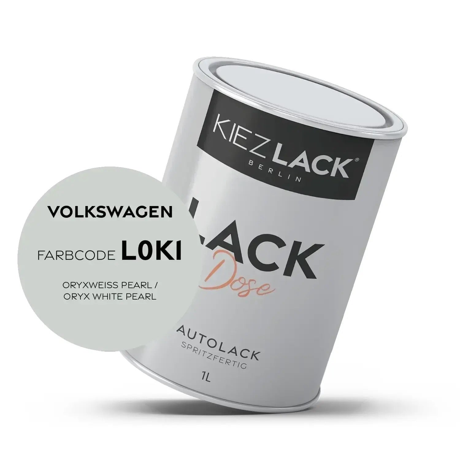 Kiezlack 1K Autolack Lackdose Basislack spritzfertig Volkswagen L0K1 ORYXWEISS PEARL