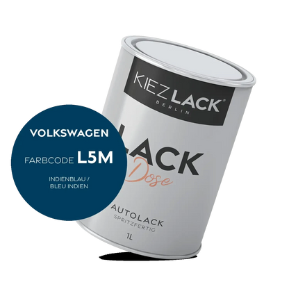 Kiezlack 1K Autolack Lackdose Basislack spritzfertig Volkswagen L5M INDIENBLAU