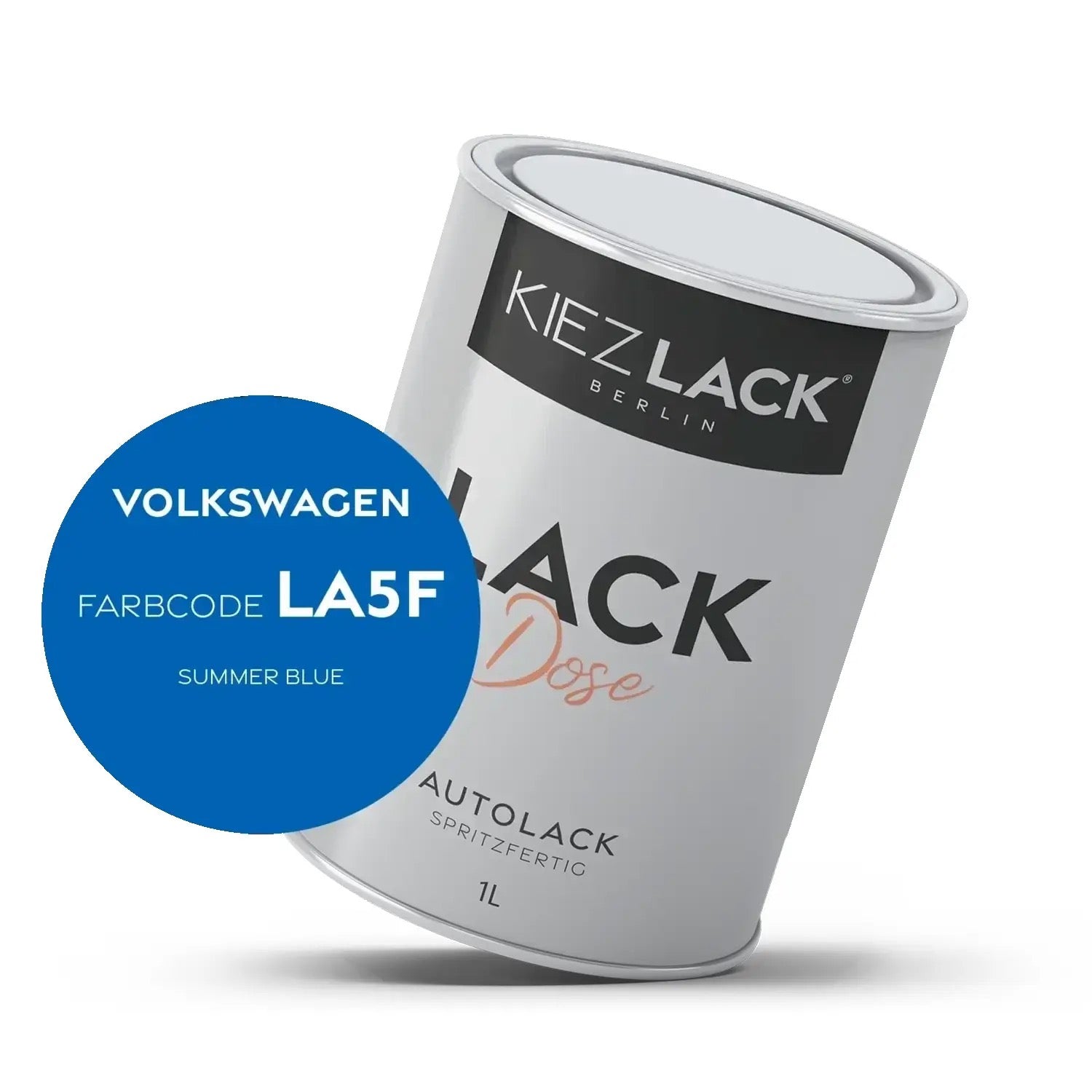 Kiezlack 1K Autolack Lackdose Basislack spritzfertig Volkswagen LA5F SUMMER BLUE