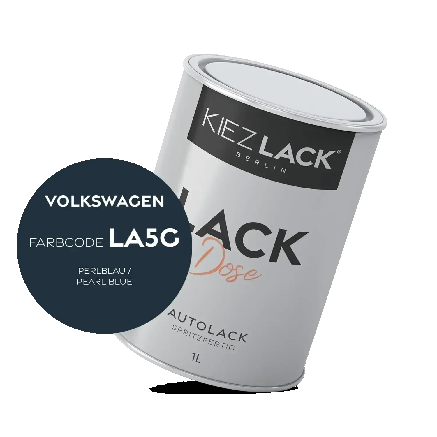 Kiezlack 1K Autolack Lackdose Basislack spritzfertig Volkswagen LA5G PERLBLAU