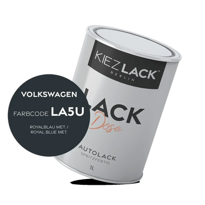 Kiezlack 1K Autolack Lackdose Basislack spritzfertig Volkswagen LA5U ROYALBLAU MET.