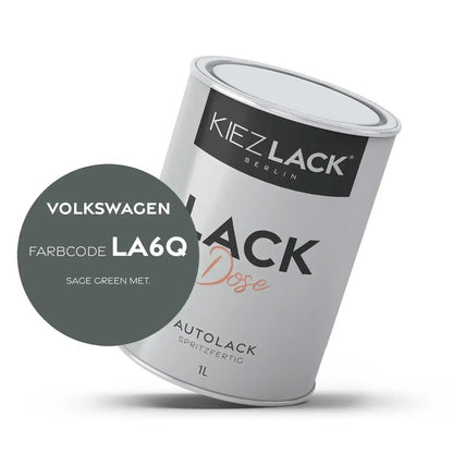 Kiezlack 1K Autolack Lackdose Basislack spritzfertig Volkswagen LA6Q SAGE GREEN MET.