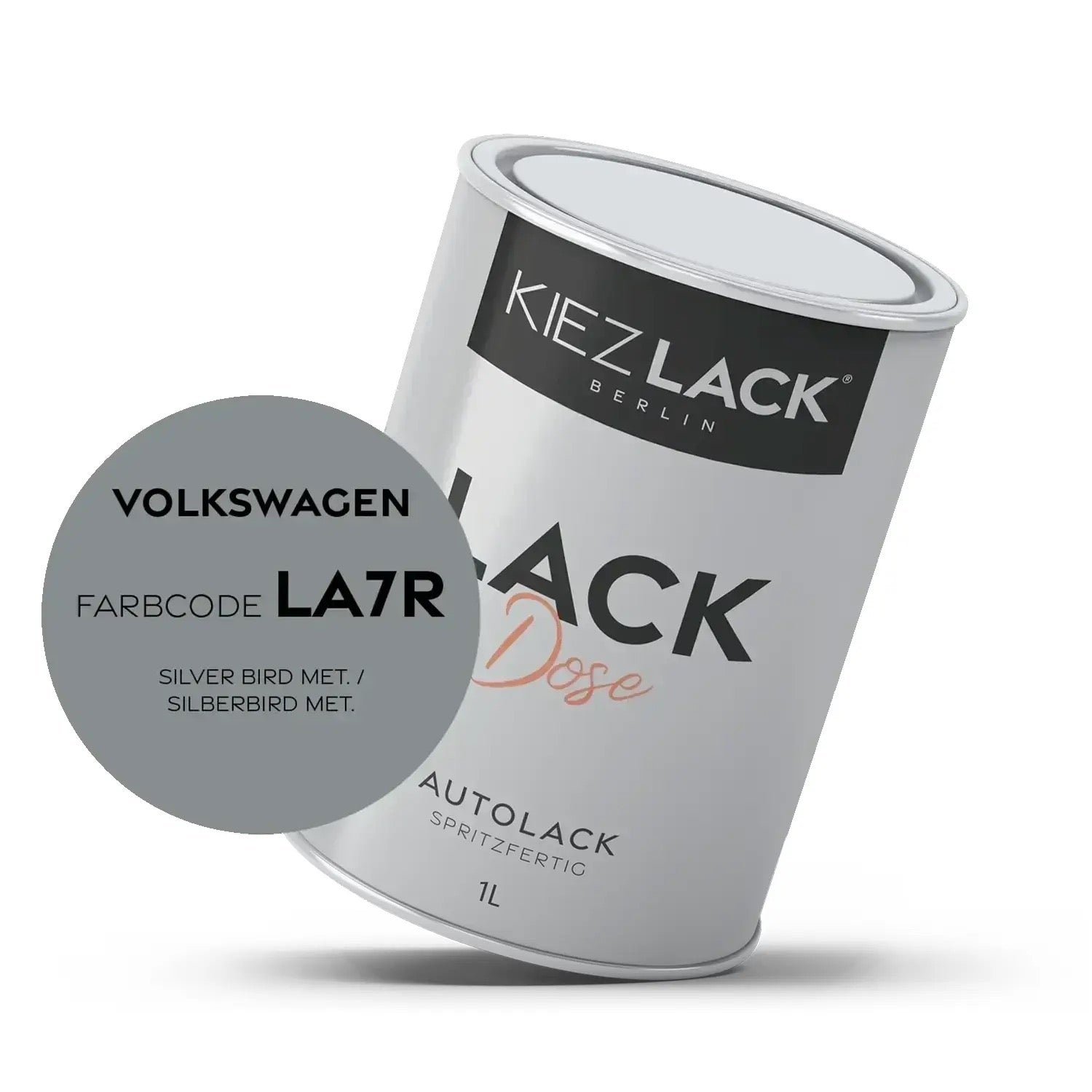 Kiezlack 1K Autolack Lackdose Basislack spritzfertig Volkswagen LA7N LIMESTONE GREY MET.