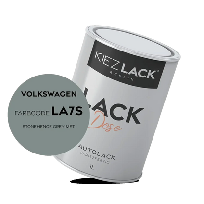 Kiezlack 1K Autolack Lackdose Basislack spritzfertig Volkswagen LA7S STONEHENGE GREY MET.