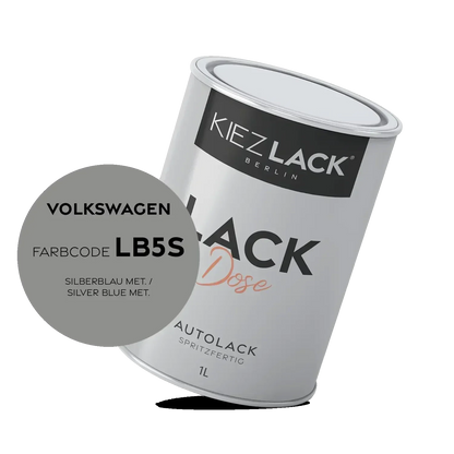 Kiezlack 1K Autolack Lackdose Basislack spritzfertig Volkswagen LB5S SILBERBLAU MET.
