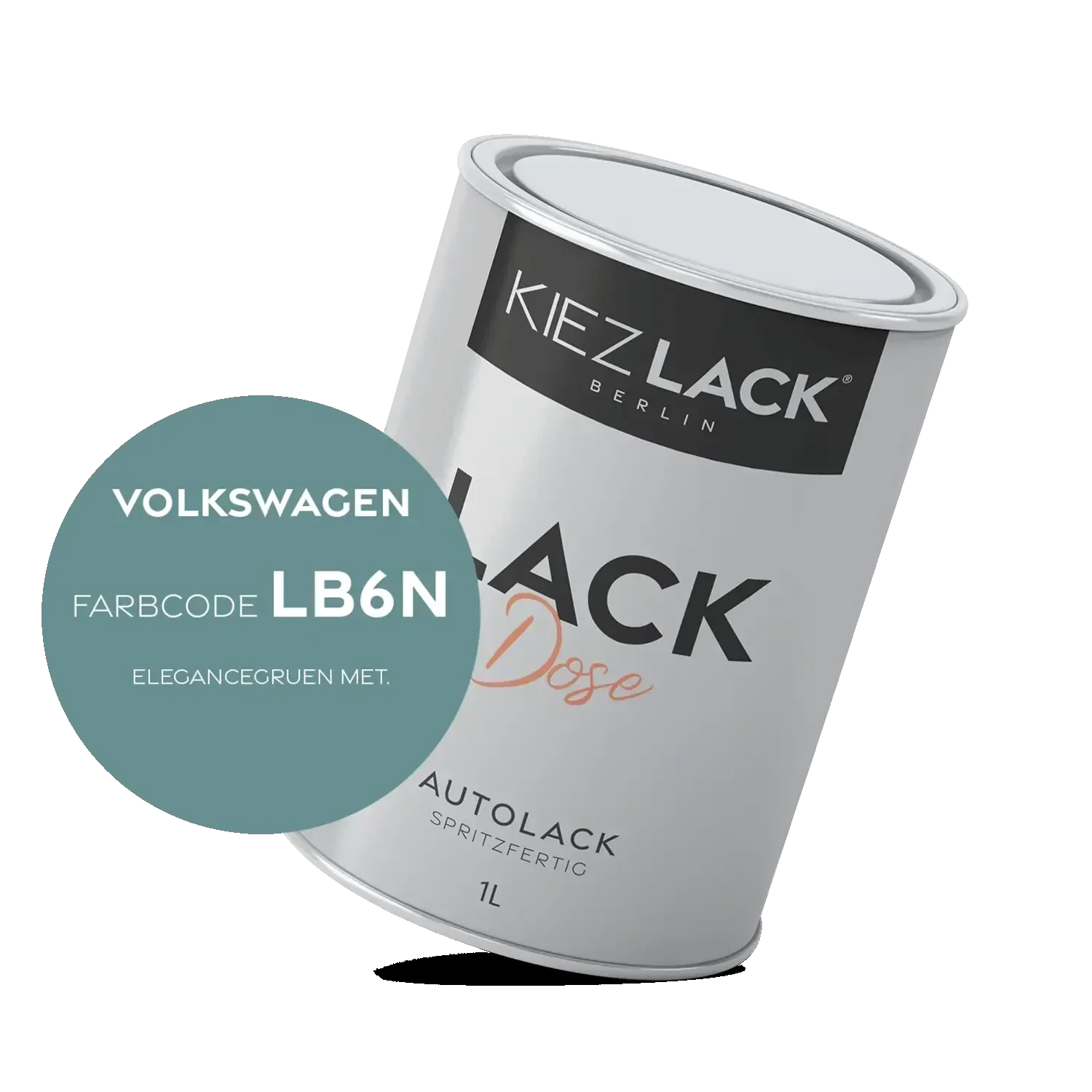 Kiezlack 1K Autolack Lackdose Basislack spritzfertig Volkswagen LB6N ELEGANCEGRUEN MET.