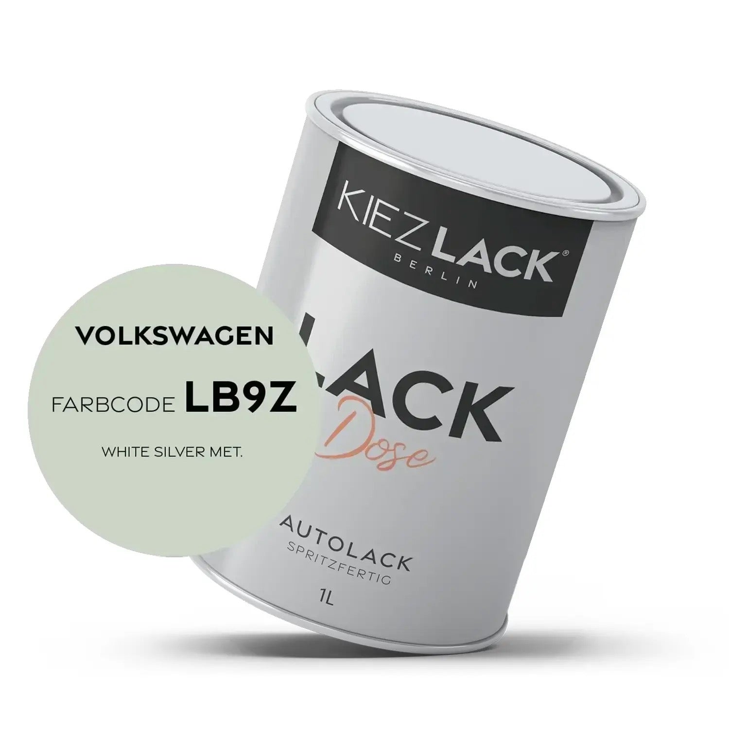 Kiezlack 1K Autolack Lackdose Basislack spritzfertig Volkswagen LB9A CANDYWEISS