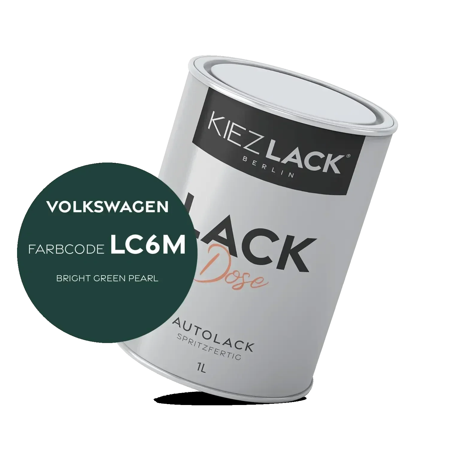 Kiezlack 1K Autolack Lackdose Basislack spritzfertig Volkswagen LC6M BRIGHT GREEN PEARL