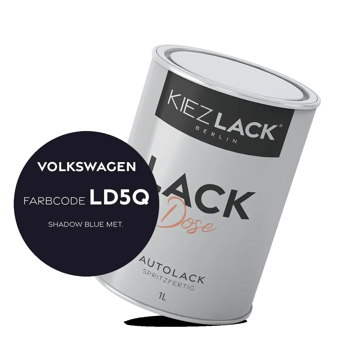 Kiezlack 1K Autolack Lackdose Basislack spritzfertig Volkswagen LD5Q SHADOW BLUE MET.