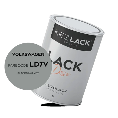 Kiezlack 1K Autolack Lackdose Basislack spritzfertig Volkswagen LD7V SILBERGRAU MET.