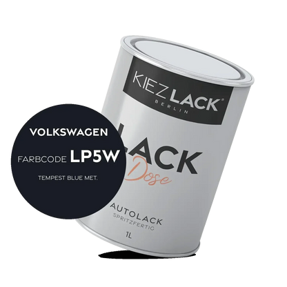 Kiezlack 1K Autolack Lackdose Basislack spritzfertig Volkswagen LP5W TEMPEST BLUE MET.